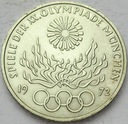 Niemcy 10 marek 1972 Monachium znicz SREBRO