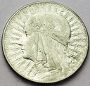 5 zł złotych 1934 Głowa kobiety Polonia SREBRO