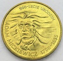 2 zł złote 1998 Adam Mickiewicz