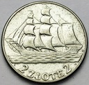 2 zł złote 1936 Żaglowiec Żaglówka Statek SREBRO