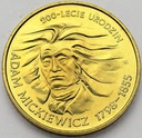 2 zł złote 1998 Adam Mickiewicz