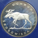 100 zł złotych 1978 Łoś Ochrona Środowiska SREBRO
