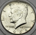 USA 1/2 Dolara Half Dollar 1964 Kennedy SREBRO