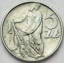 5 zł złotych 1958 z Rybakiem, wąskie 8, Rybak