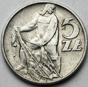5 zł złotych 1958 z Rybakiem, wąskie 8, Rybak