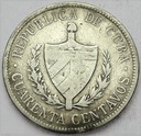 Kuba, 40 Centavos 1915, Ag