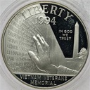 USA 1 Dolar 1994 Wietnam Pamięci Weteranom SREBRO