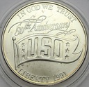 USA 1 Dolar 1991 USO 50 lat SREBRO