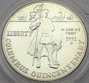 USA 1 dolar 1992 Columbus Quincentenary SREBRO