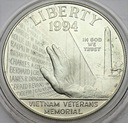 USA 1 Dolar 1994 Wietnam Pamięci Weteranom SREBRO