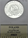 10 zł złotych 2007 Lokacja Krakowa