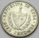 Kuba 10 Centavos 1949 SREBRO