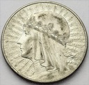 10 zł złotych 1933 Głowa kobiety Polonia SREBRO