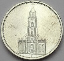 Niemcy 5 Marek, Mark 1935, Wieża, Kościół, SREBRO