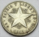 Kuba 20 Centavos 1949 SREBRO