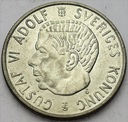 Szwecja, 2 Korony Kronor 1957, Gustaf VI, SREBRO