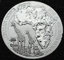 Rwanda 50 Mirongo 2018 Żyrafa SREBRO UNCJA