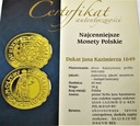 Dukat Jana Kazimierza 1649 Najcenniejsze Monety