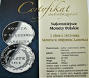 Dwa 2 złote z 1813 Moneta w oblężeniu Zamościa