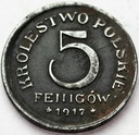 Królestwo Polskie 5 Fenigów 1917