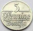 WMG Wolne Miasto Gdańsk 5 Fenigów 1923