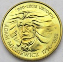 2 zł złote 1998 Adam Mickiewicz