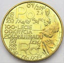 2 zł złote 1998 Skłodowska Polon i rad