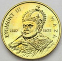 2 zł złote 1998 Zygmunt III Waza
