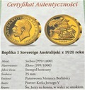 1 Suweren Australijski 1920 SREBRO 999 plater AU