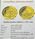Brasher Dublon 1787 SREBRO 999 p.AU