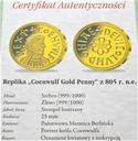 Coenwulf Gold Penny z 805 roku SREBRO