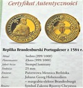Portugal Brandenburski 1584 SREBRO 999