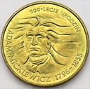 2 zł złote 1998 Adam Mickiewicz