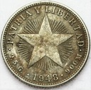 Kuba 10 Centavos 1948 SREBRO