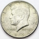 USA 1/2 Dolara Half Dollar 1964 Kennedy SREBRO