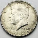USA 1/2 Dolara Half Dollar 1964 Kennedy SREBRO