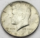 USA 1/2 Dolara Half Dollar 1964 Kennedy SREBRO