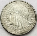 10 zł złotych 1932 Głowa kobiety Polonia SREBRO