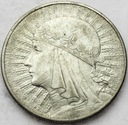 10 zł złotych 1933 Głowa kobiety Polonia SREBRO