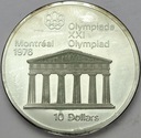 Kanada 10 dolarów 1974 Świątynia Zeusa SREBRO