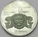 Kanada 10 dolarów 1974 Zeus SREBRO