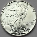 USA 1 dolar 1990 oz uncja One Silver Dollar SREBRO