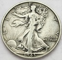 1/2 Dolara Half Dollar 1943 Bogini Wolności SREBRO