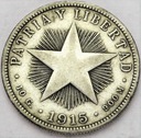 Kuba 40 Centavos 1915 SREBRO
