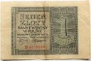 1940 1 zł Jeden Złoty, seria D