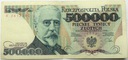 1990 500000 zł złotych Sienkiewicz seria R