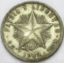 Kuba 20 Centavos 1949 SREBRO