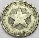 Kuba 40 Centavos 1915 SREBRO