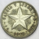 Kuba 20 Centavos 1949 SREBRO