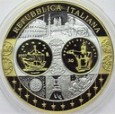 Wspólna Waluta Euro Włochy, SREBRO Ag999, 40mm